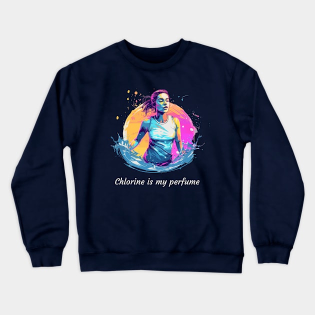 Chlorine is my perfume, swimming v2 Crewneck Sweatshirt by H2Ovib3s